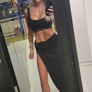 Jessica Bara Ava crop top and Maxi skirt two piece set From REVE Boutique